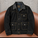 Farmer vintage uncoated classic top layer frosted cowhide leather leather jacket men's distressed slim spring and autumn model