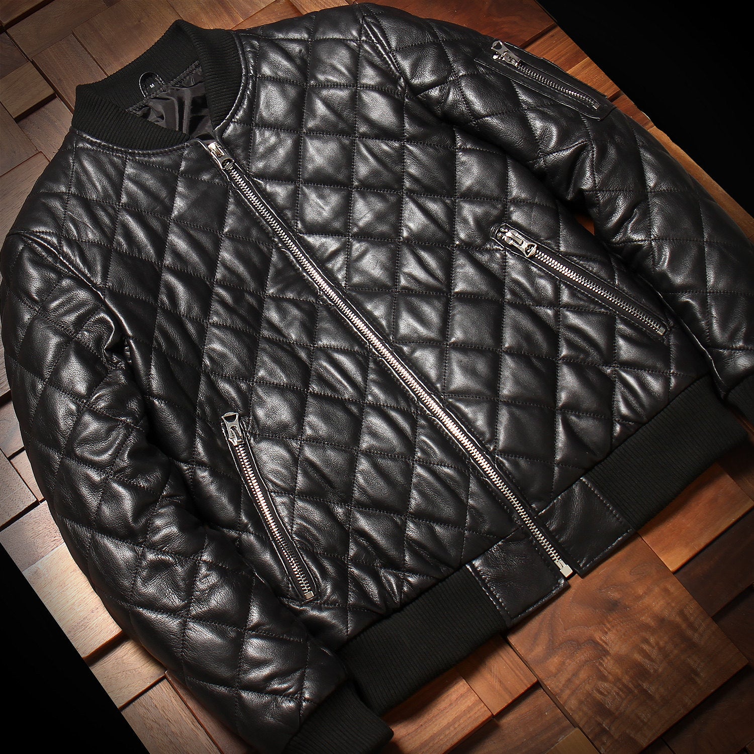 New autumn and winter cotton leather jacket men's Haining baseball casual motorcycle uniform sheepskin simple leather jacket