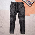 Harley leather pants, men's top layer cowhide multi-pocket cargo pants, motorcycle riding leather pants, can be added with protective gear