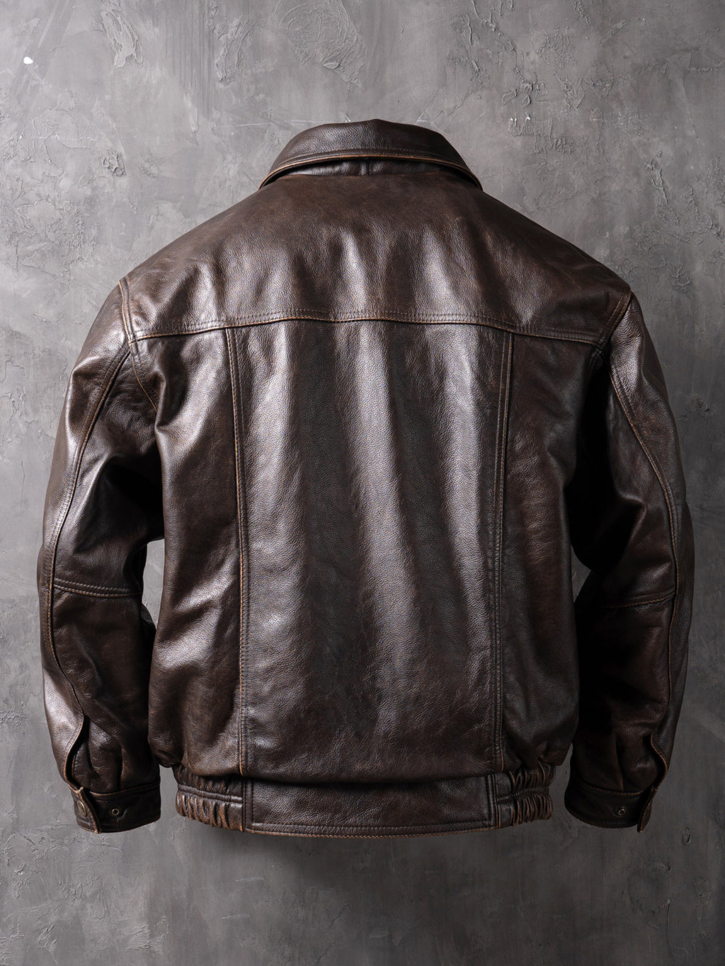 China Haining Genuine Leather Jacket Men's Short Biker Jacket New Lapel Top Layer Cowhide Jacket Fashion Trend