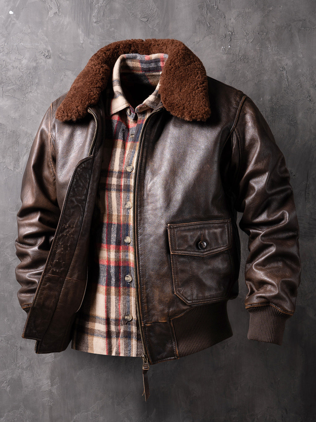 New spring and autumn leather jacket, Haining casual jacket, short lapel top layer cowhide jacket for men