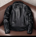 New imported genuine leather jacket men's leather jacket top layer small yellow cowhide autumn fashion slim leather jacket