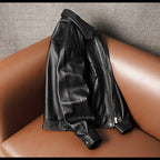 Hong Kong style pure top layer cowhide leather leather jacket men's cropped leather jacket plus size flight suit autumn and winter loose jacket