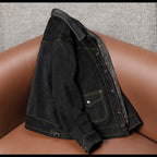 Farmer vintage uncoated classic top layer frosted cowhide leather leather jacket men's distressed slim spring and autumn model