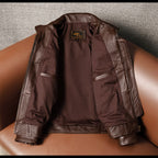 02 style flight suit men's top layer cowhide leather leather jacket men's large size real uncoated aerospace pilot clip overcome