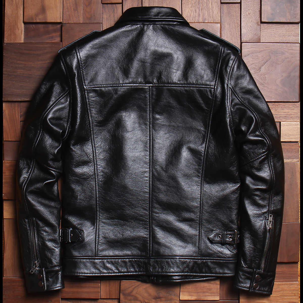 New high-quality M65 hunting outfit top layer cowhide leather leather jacket men's lapel motorcycle jacket vintage distressed leather jacket