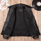 Heavy 1930 vintage top layer cowhide lapel men's leather jacket fashion casual classic leather jacket jacket