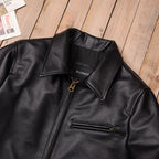Heavy 1930 vintage top layer cowhide lapel men's leather jacket fashion casual classic leather jacket jacket