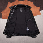 Mendoza II black leather jacket top layer cowhide moonless helmet American retro casual men's leather jacket