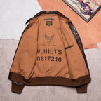 A2 Old brown leather jacket men's flight suit leather jacket spring and autumn new casual lapel top men's style