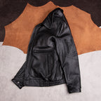 Top layer cowhide leather jacket men's autumn and winter new Korean version slim black jacket cropped top men's casual