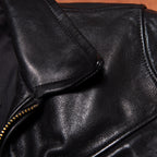 Mendoza II black leather jacket top layer cowhide moonless helmet American retro casual men's leather jacket