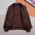 Vintage silhouette daddy leather jacket versatile suede A2 flight suit jacket Hong Kong style casual loose cropped jacket men's