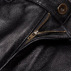 Harley leather pants, men's top layer cowhide multi-pocket cargo pants, motorcycle riding leather pants, can be added with protective gear
