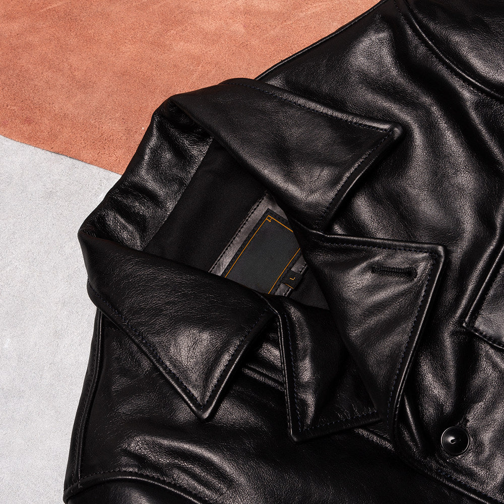 California Bear vegetable tanned cowhide motorcycle leather jacket American vintage leather leather jacket men's casual