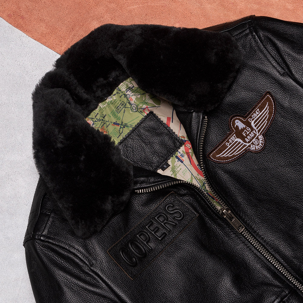 Fur collar black leather jacket men's top layer cowhide warm thickened top casual leather jacket slim Korean version winter