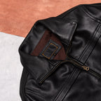 Thunder 02 pilot suit top layer cowhide leather jacket men's lapel short casual fashion spring and autumn jacket